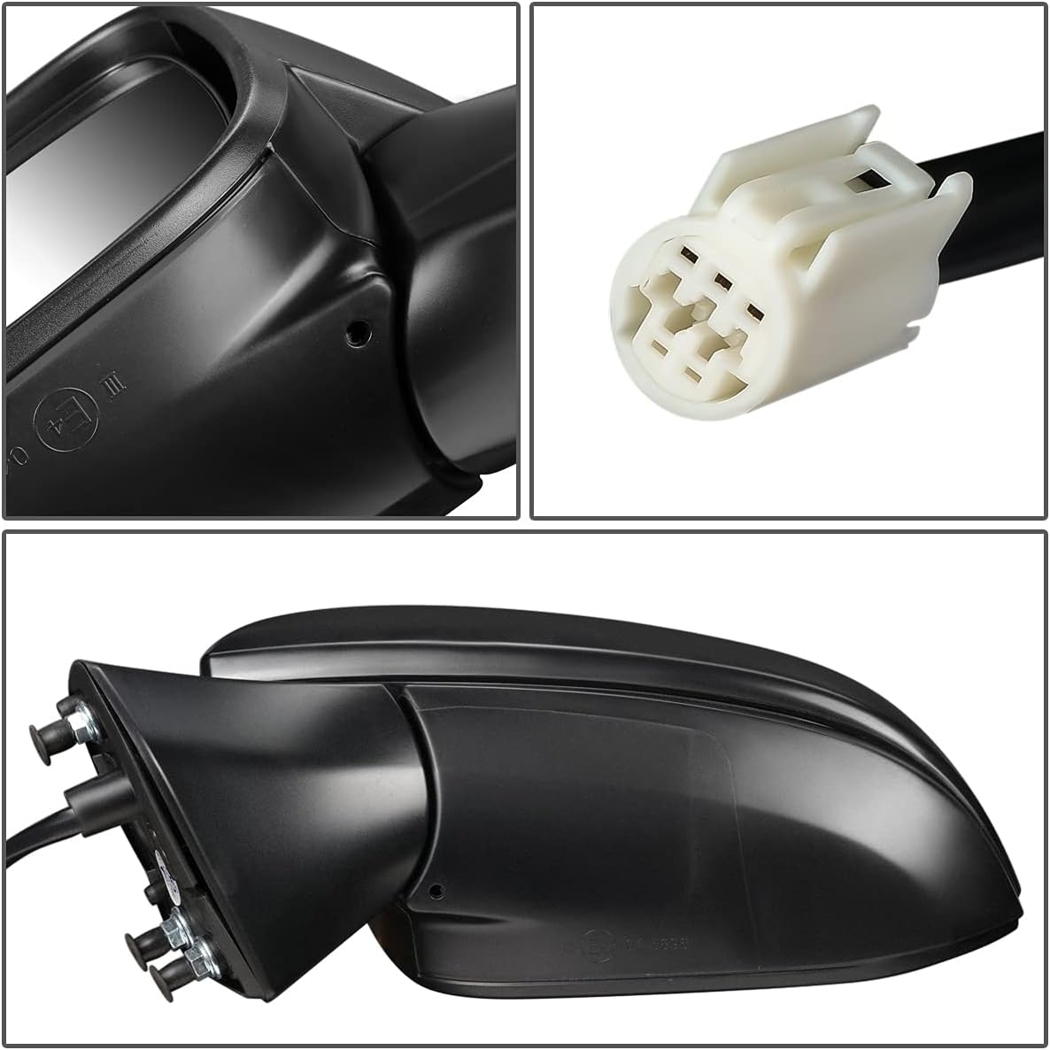 DNA Motoring OEM-MR-TO1320383 – Espejo lateral plegable para conductor izquierdo con ajuste sin calefacción, compatible con Rav4 2019-2022