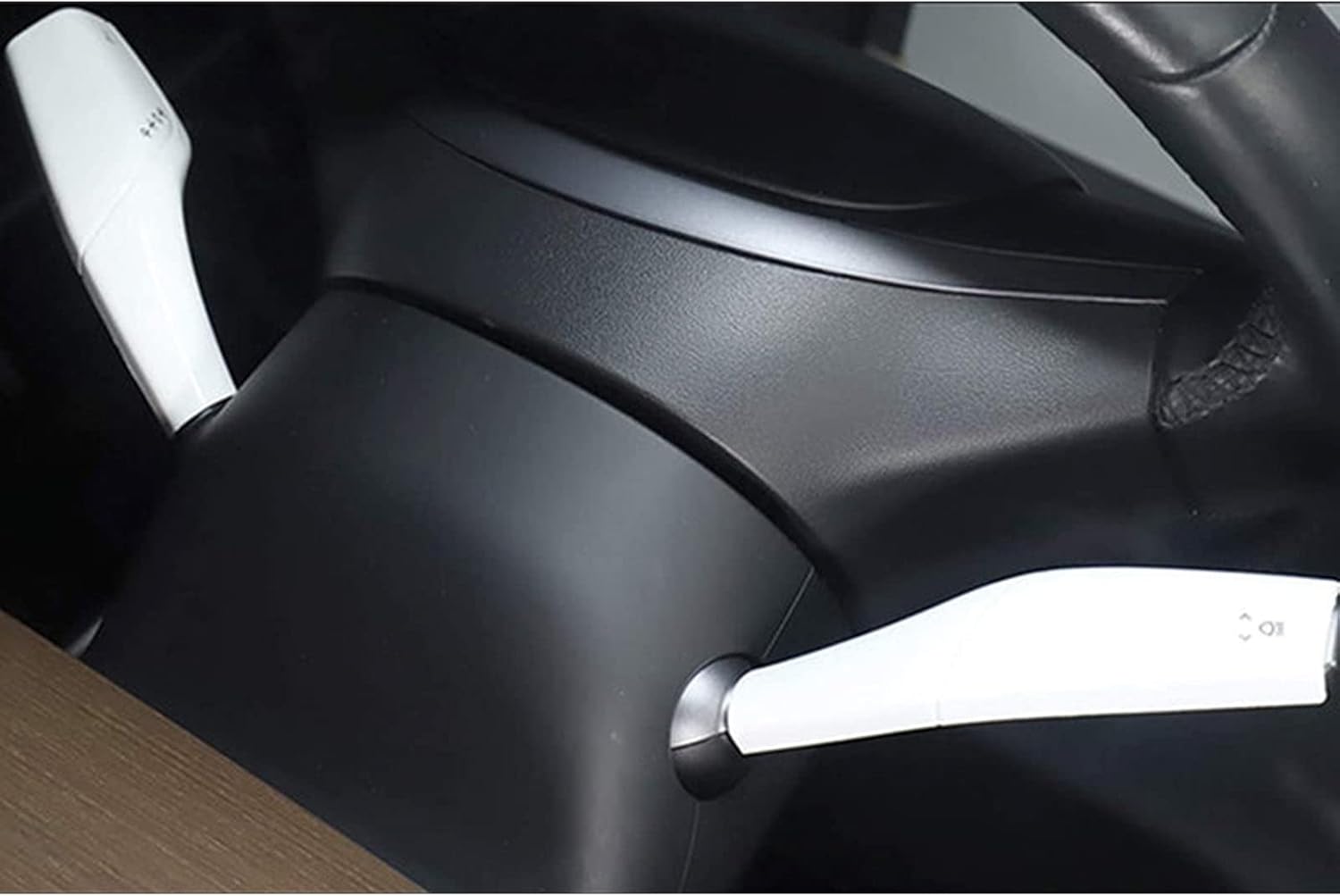 Xotic Tech – Juego de accesorios para volante, color blanco brillante, para consola central, palanca de cambios, accesorios para volante, compatible