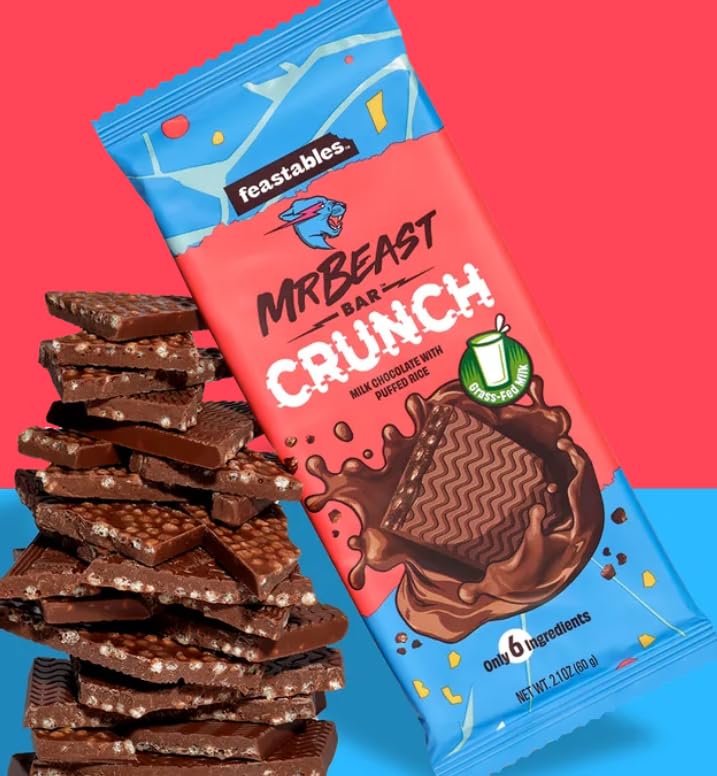 Feastables Mr. Beast – Paquete variado de barras de chocolate con leche, chocolate con leche, barras de bestia de chocolate original, paquete de 3