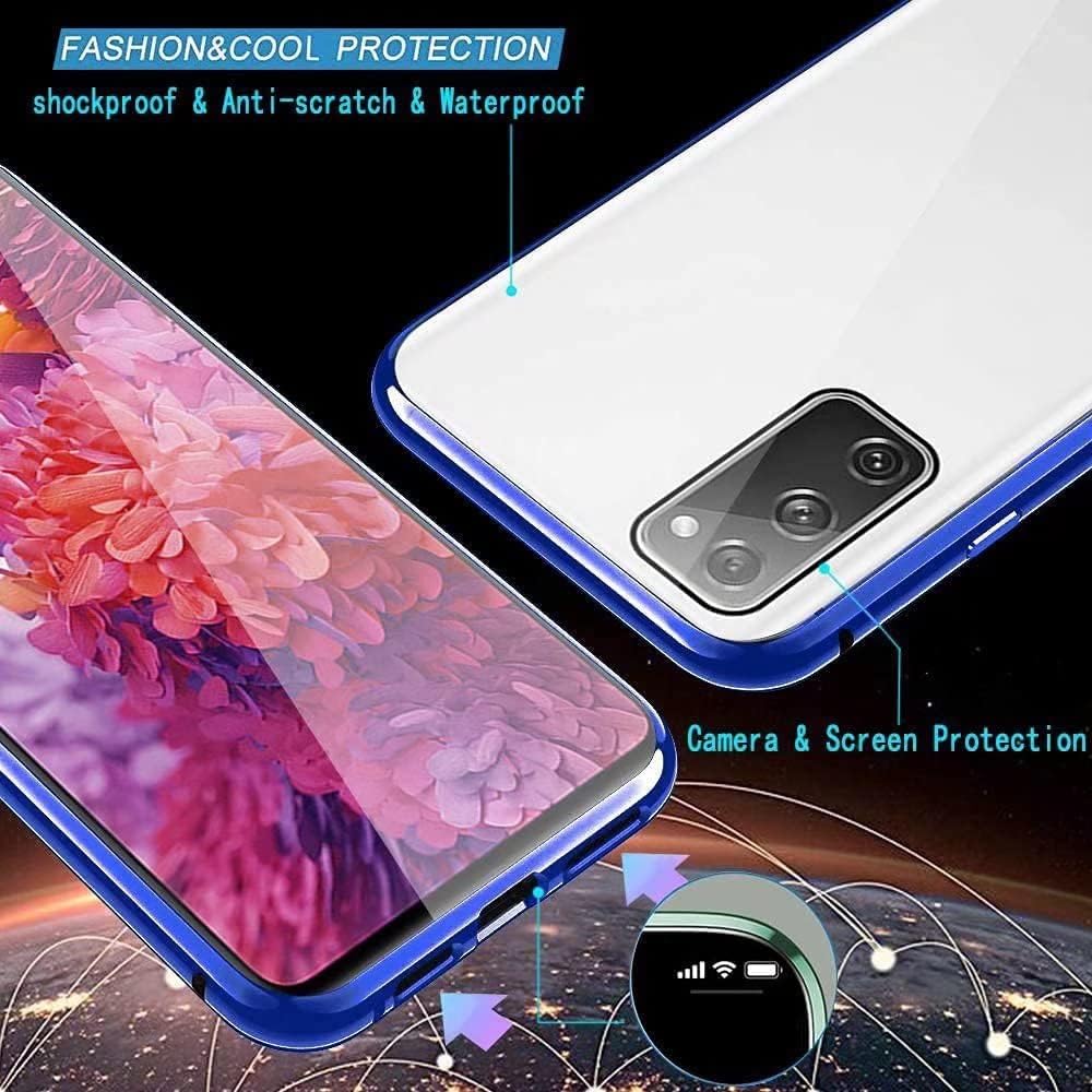 Funda magnética para Samsung Galaxy Note 10 Plus, protección completa de 360, parachoques de metal con parte delantera y trasera, cubierta