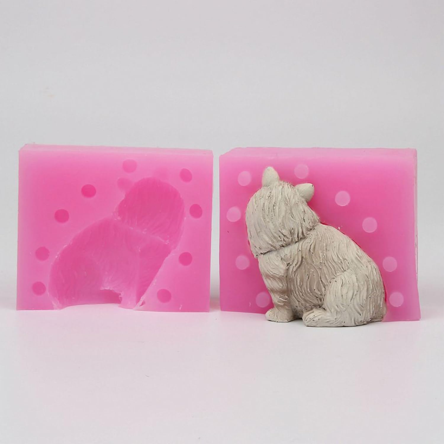 Molde de silicona para jabón de gato 3D, molde de silicona para velas, molde de jabón hecho a mano, molde de resina de dibujos animados