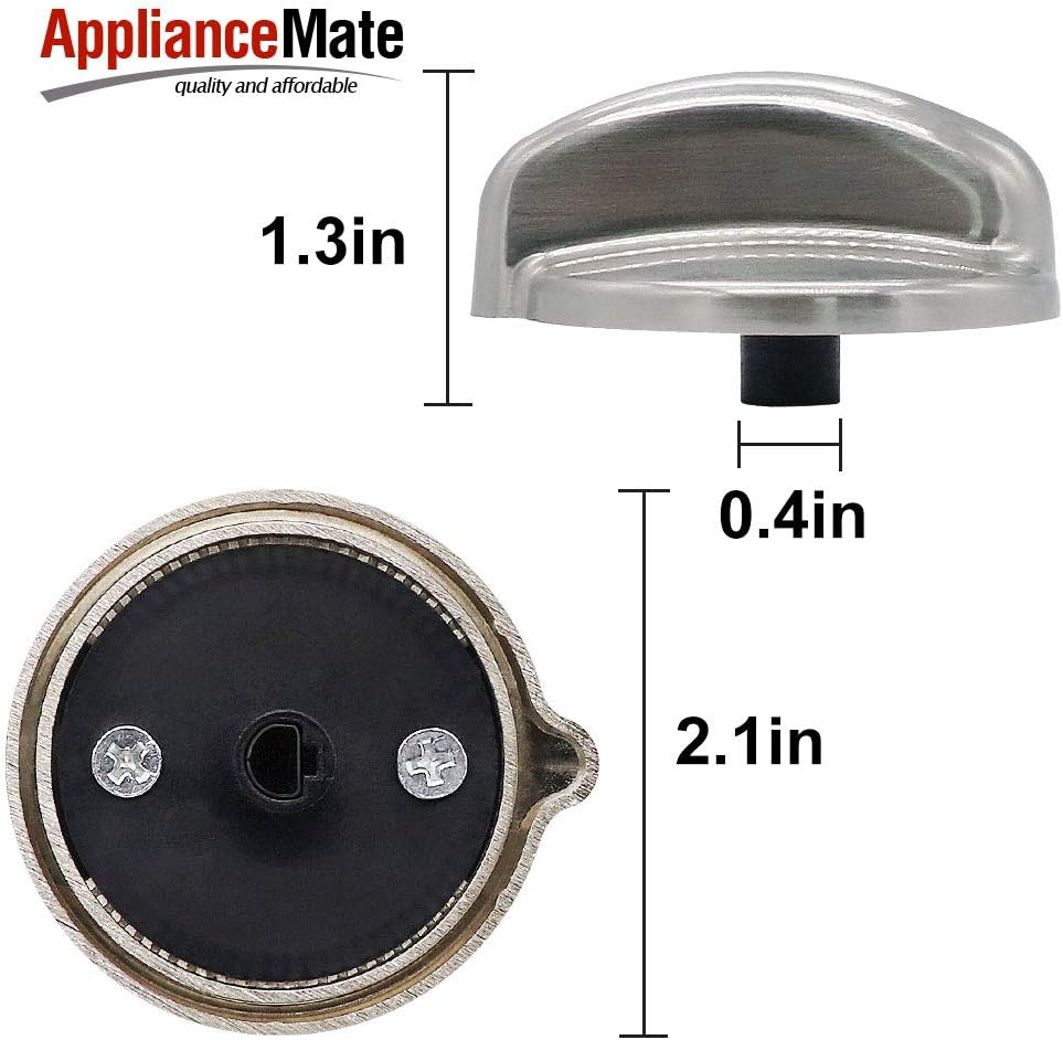 Pomo de control de quemador WB03K10303 mejorado de metal de cuerpo completo para quemador de superficie de estufa, compatible con perilla de control