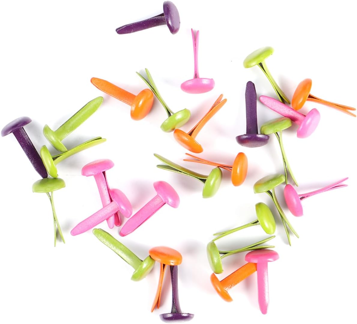 EXCEART 2 cajas de croissant de color clavo de papel tachuelas de papel para manualidades para niños, manualidades de latón