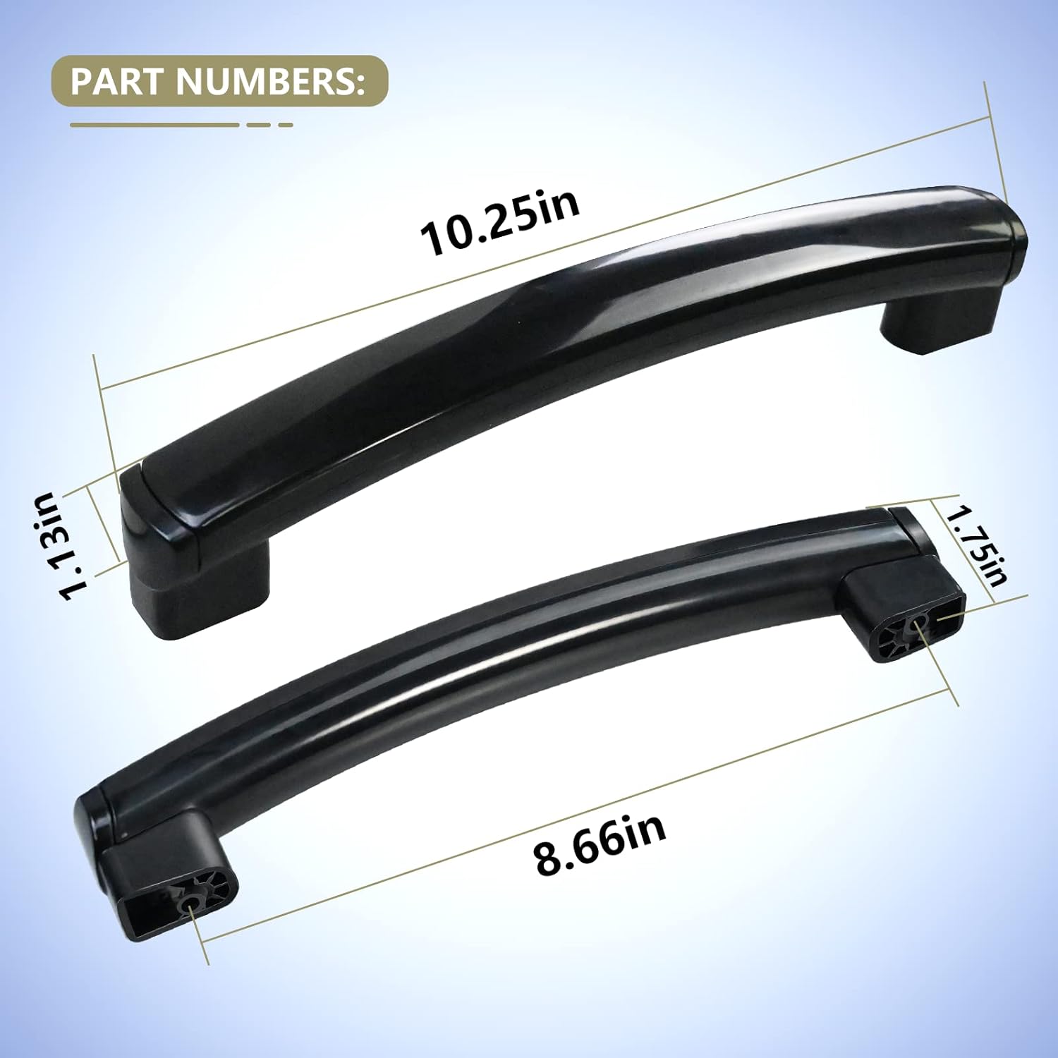WB15X21101 – Manija de puerta para horno de microondas mejorada compatible con microondas General Electric (GE) (negro)