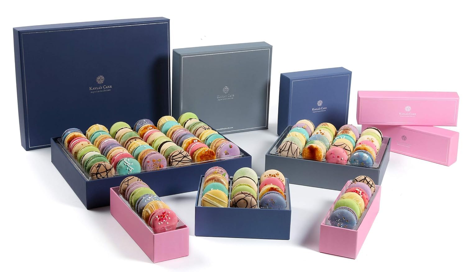 Kayla’s Cake Macarons franceses de primera calidad, cestas de regalo, caja de chocolate gourmet, caja de alimentos, postres, paquetes de cuidado de