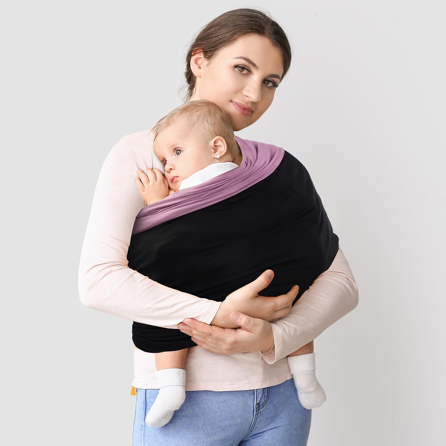 TKKOK Portabebés, unisex, ligero y ultrasuave, fácil de llevar, perfecto para niños recién nacidos, ciruelanegro