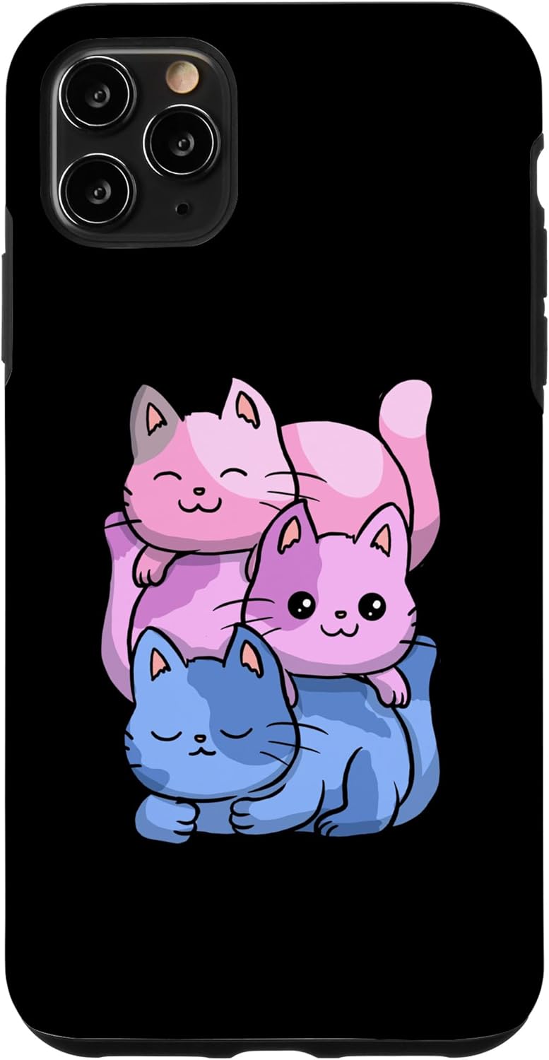 iPhone 11 Pro Max Gato bisexual Bi Sexual Gato Dueño de mascotas LGBTQ Gato Bisexual Case