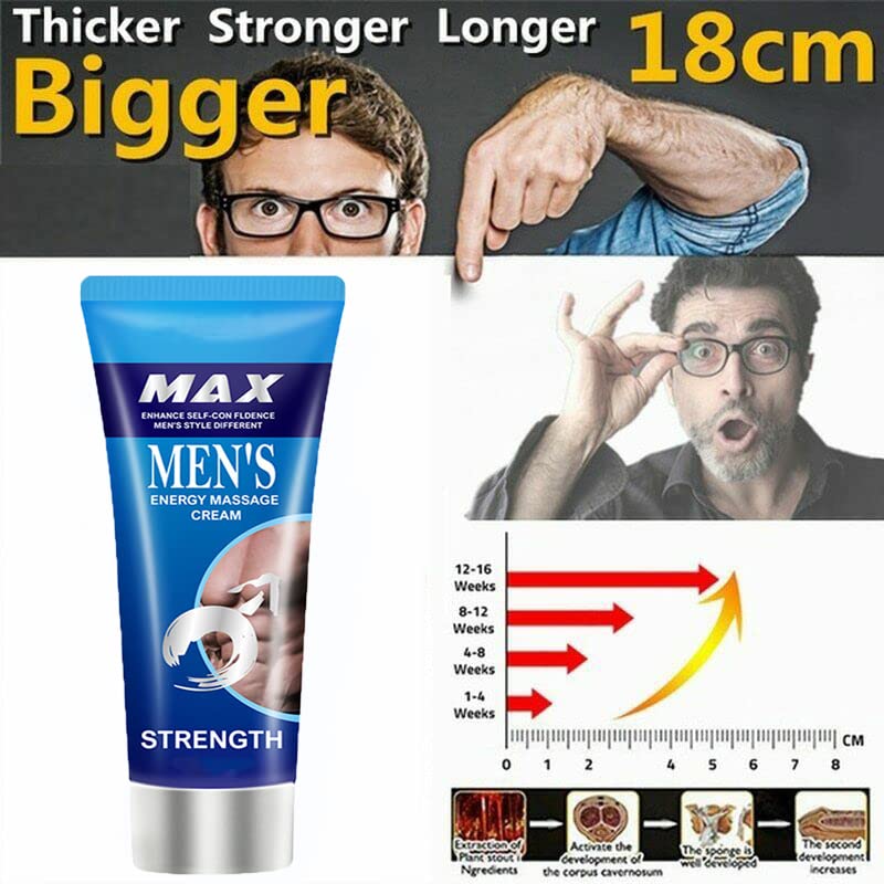 Ampliación masculina, crema de ampliación de parte privada, crema extensora más gruesa más larga fuerte para hombres 1.7 fl oz (azul cielo)