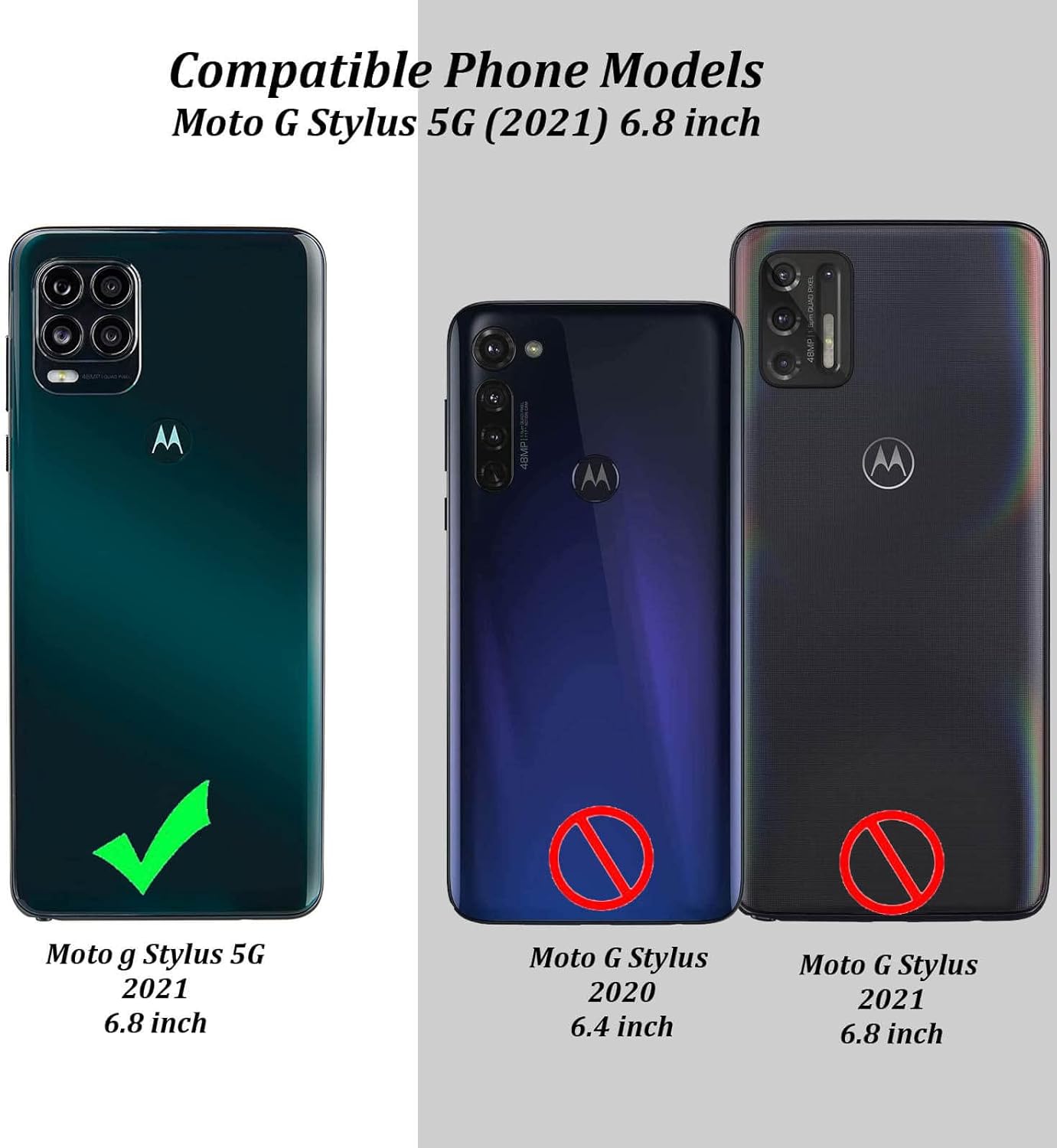 Funda compatible con Moto G Stylus 5G, parte trasera dura y diseño de TPU suave de doble capa, funda delgada, antiarañazos, protección de cuerpo