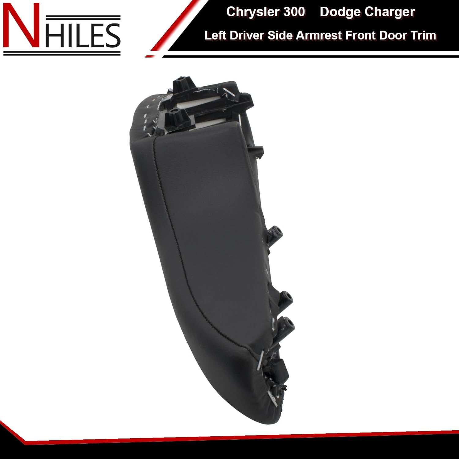 NHILES Reposabrazos del lado del conductor izquierdo compatible con Chrysler 300 Dodge Charger 2011-2023, reemplaza # 1WK37DX9AB