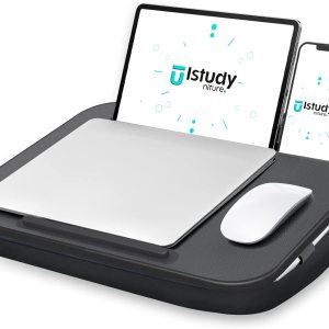 ISTUDYNITURE – Escritorio de regazo portátil para laptop con cojín de almohada, se adapta a portátiles de hasta 15.6 pulgadas, soporte para laptop ISTUDYNITURE – Escritorio de regazo portátil para laptop con cojín de almohada, se adapta a portátiles de hasta 15.6 pulgadas, soporte para laptop