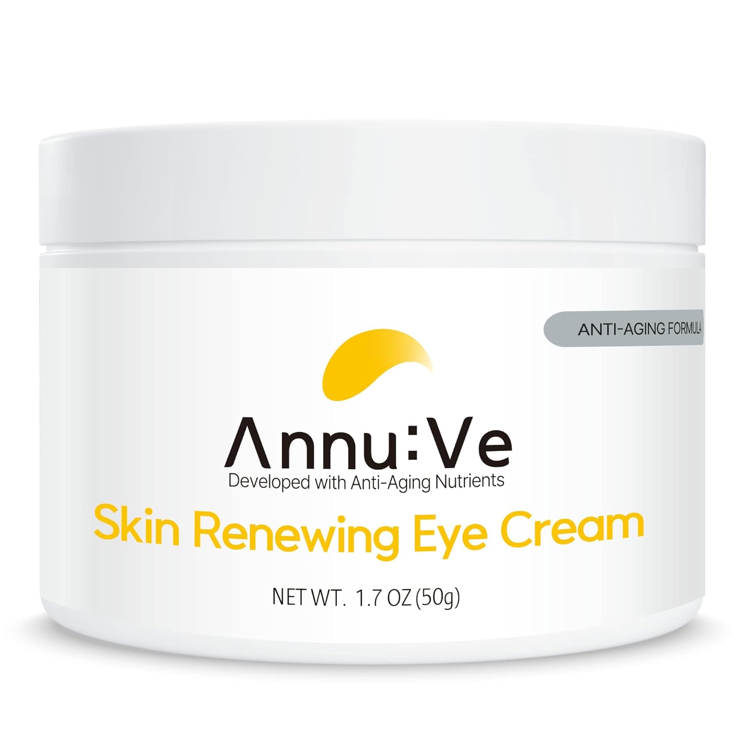 AnnuVe Skin Renewing Eye Cream  Crema reparadora de ojos  Crema debajo de los ojos para ojeras e hinchazón  Adecuado para pieles delicadas debajo de