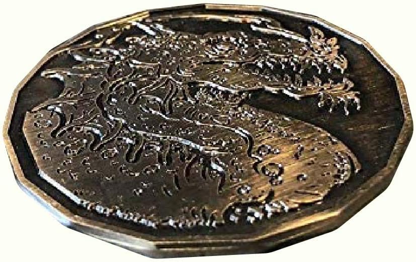 Dragón ahumado adulto (3 pulgadas) Moneda Moneda Monedas Calabozos y Dragones Monedas DND Juego de rol Fichas miniatura Novedad Monedas Dungeon