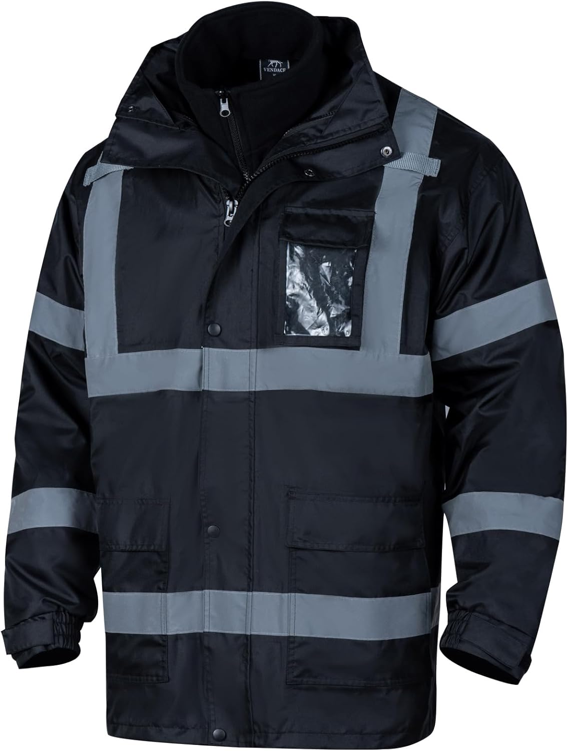Chaquetas de seguridad reflectantes de alta visibilidad para hombres 2 en 1 ANSI Clase 3 Hi Vis Chaqueta de invierno impermeable