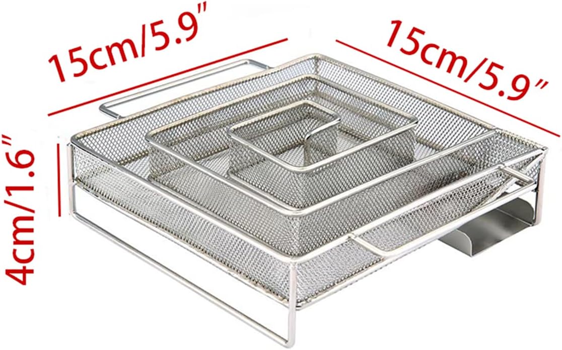 Generador de humo frío, bandeja de ahumador de pellets para parrilla de barbacoa de 5.9 x 5.9 pulgadas, ideal para ahumar queso, pescado, cerdo,