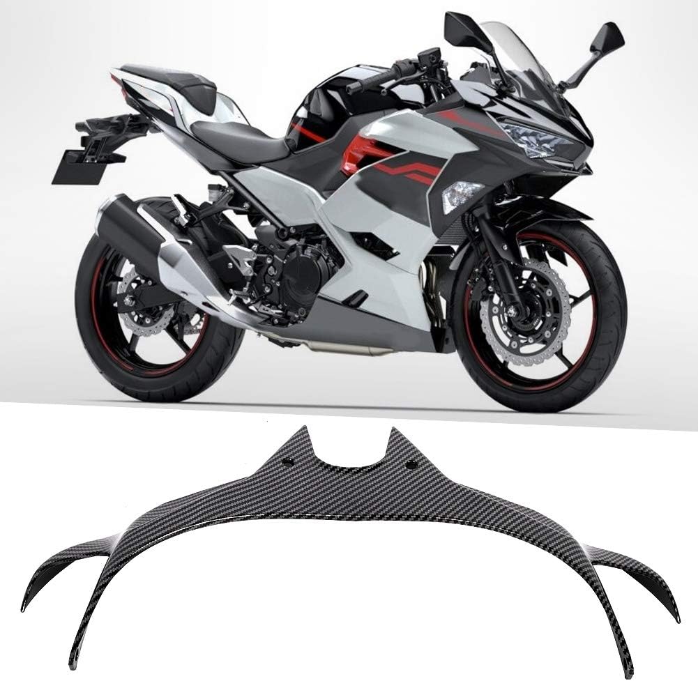 KIMISS Aletas aerodinámicas delanteras, estilo fibra de carbono, cubierta aerodinámica de ala para Kawasaki Ninja 250400 2018-2020