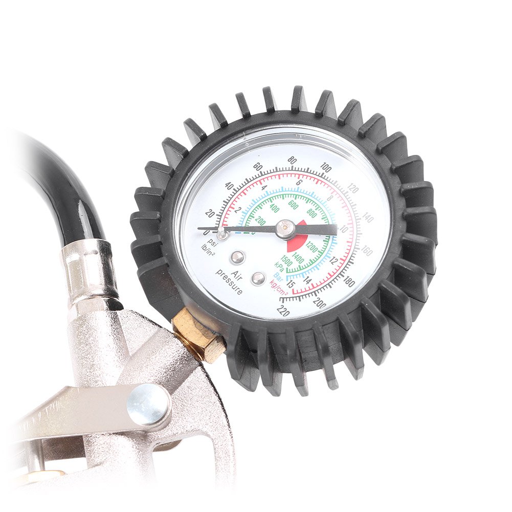 GZYF 220psi Inflador digital de neumáticos de coche Medidor de presión de aire Pistola Chuck Manguera flexible
