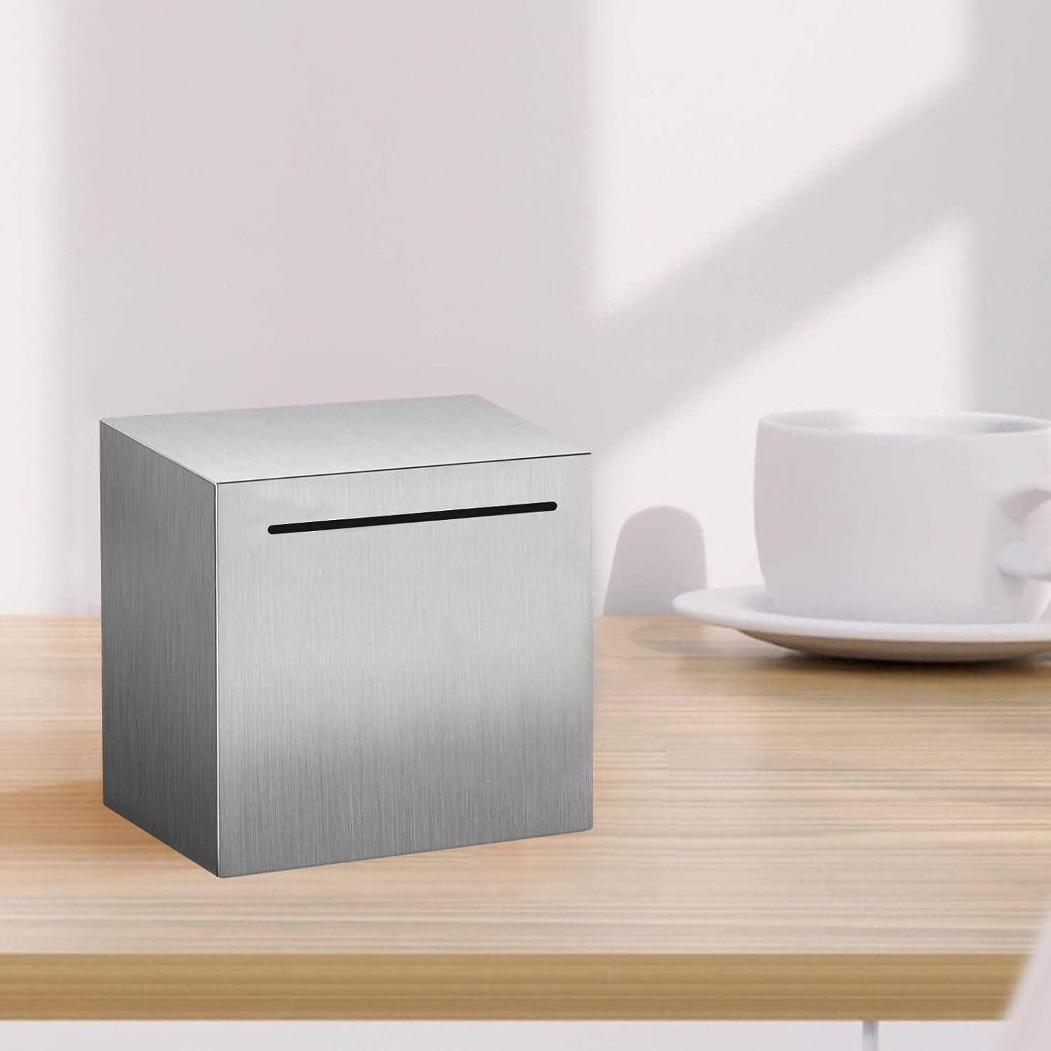 Caja de dinero de acero para dinero real hucha para adultos debe romperse para abrir, caja de ahorro de dinero de metal irrompible para ahorrar