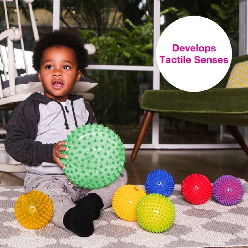 Edushape La bola sensorial original para bebé, bola de bebé de 7 pulgadas que ayuda a mejorar las habilidades motoras gruesas para niños de 6 meses