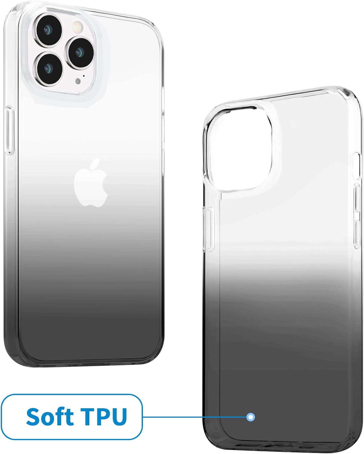 JJGoo Compatible con iPhone 15 Pro Funda transparente, suave y transparente Fiexible TPU funda para teléfono, a prueba de golpes, funda delgada para