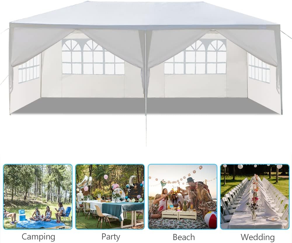 Carpa para exteriores, carpa de fiesta de boda, refugio de campamento, refugio instantáneo comercial, tienda de campaña impermeable con paredes