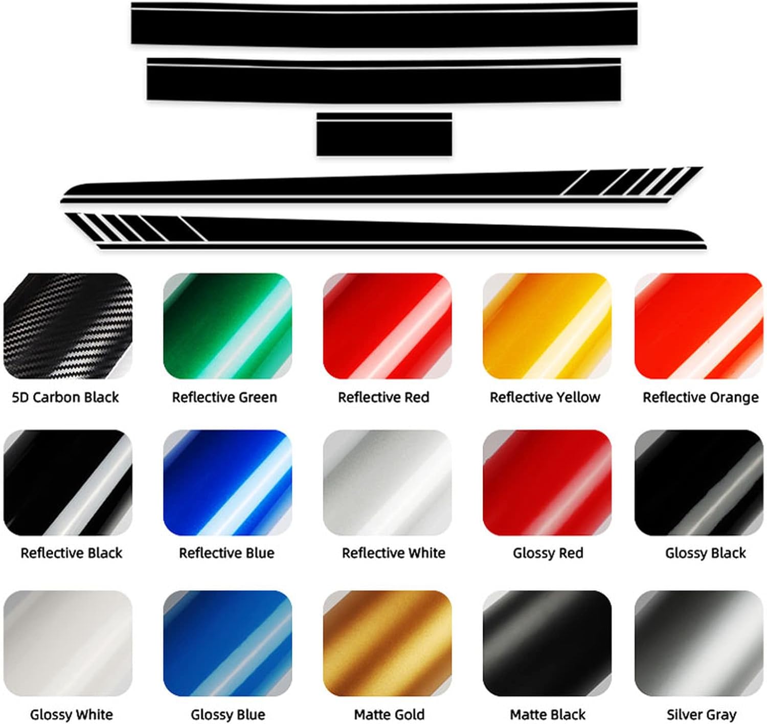 5 unids Edition One Car Hood Roof Tail Door Side Stripes Pegatinas para Mercedes Benz AMG GT 4 puertas X290 GT63 S GT43 GT53 Accesorios