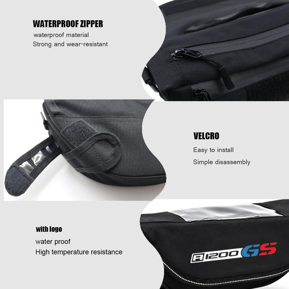 WWB Para BMW R1200GS R1200 GS GS motocicleta accesorio impermeable y a prueba de polvo manillar bolsa de almacenamiento bolsa de navegación bolsa de
