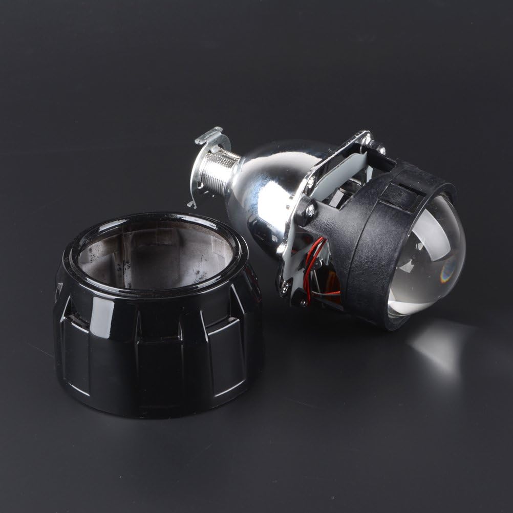 AMOPA Juego de 2 lentes LHD de 2.5 pulgadas con proyector de bixenón y luz de cabeza de haz alto y bajo, kit de lámpara H1 H4 H7 H11 H13 9005 9006