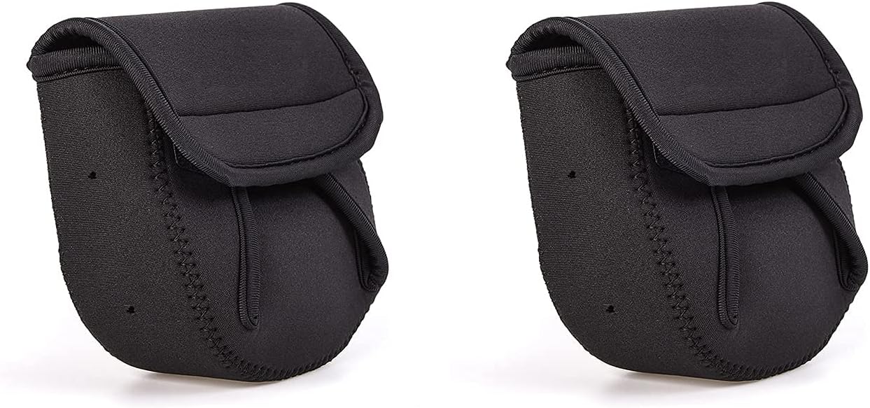 FASANIY Funda protectora para carrete de pesca, carrete giratorio de arrastre, baitcasting, bolsa protectora de pesca, bolsas de pesca, 3 tamaños, 2
