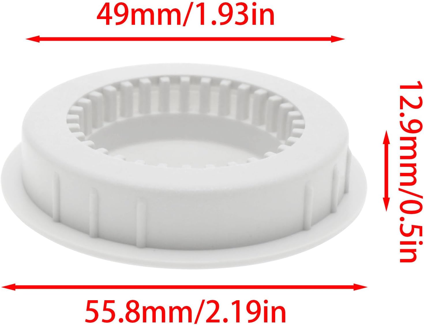 6 rejillas de ventilación redondas de plástico ABS de 1.969 in ajustables para extractor, ventilador con conductos, baño, cocina, garaje (blanco)