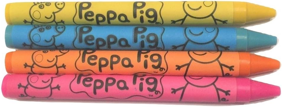 Designware Peppa Pig – Mini libro para colorear con crayones (2.5 x 3.5 pulgadas, 4 crayones)