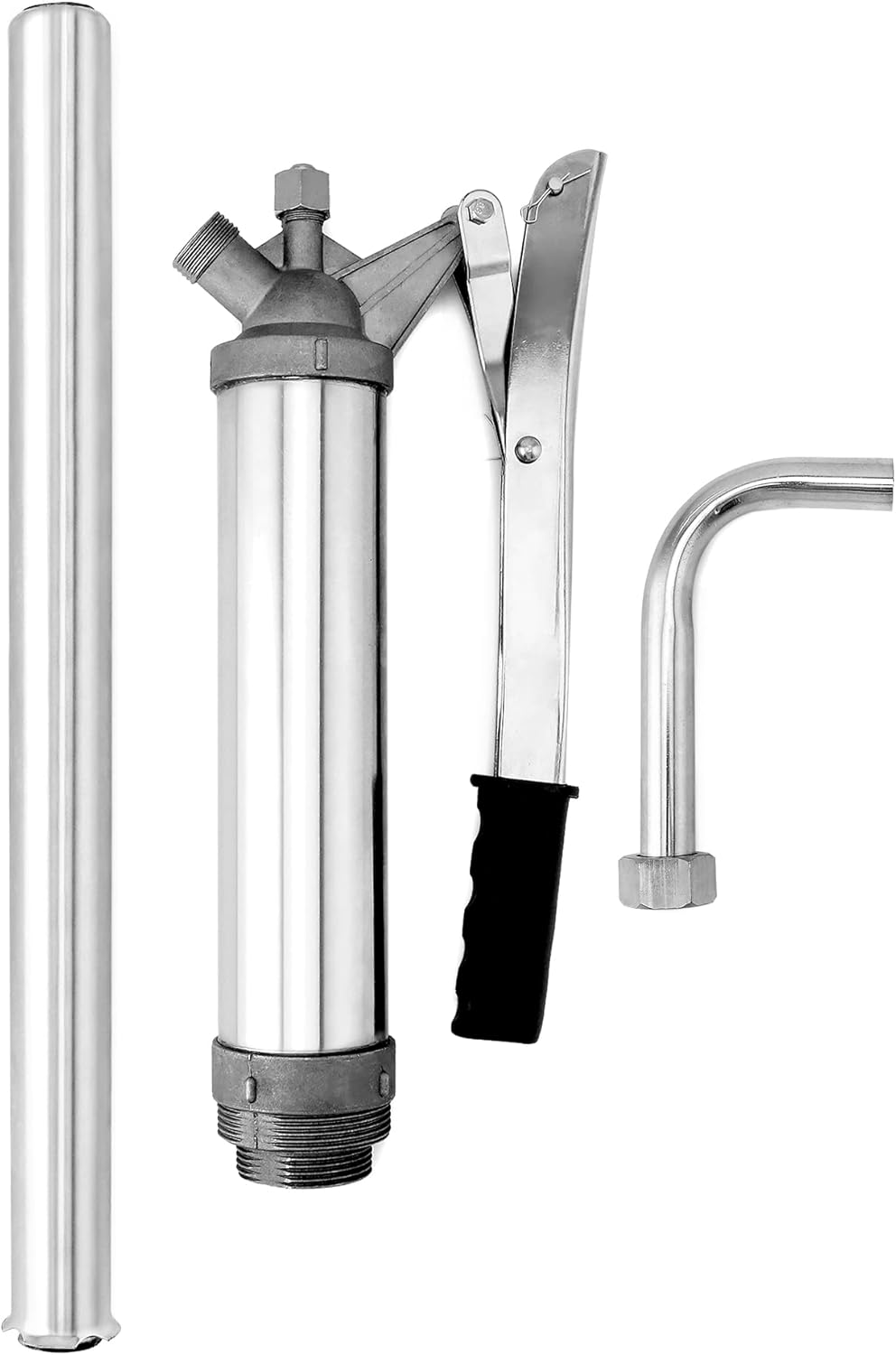 QWORK Dispensador universal de bomba de barril para transferencia de fluidos, bomba de tambor de aceite de acción de palanca, se adapta a