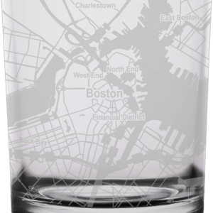 Boston City Map Copa de whisky Massachusetts Boston City Map Copa de whisky Massachusetts