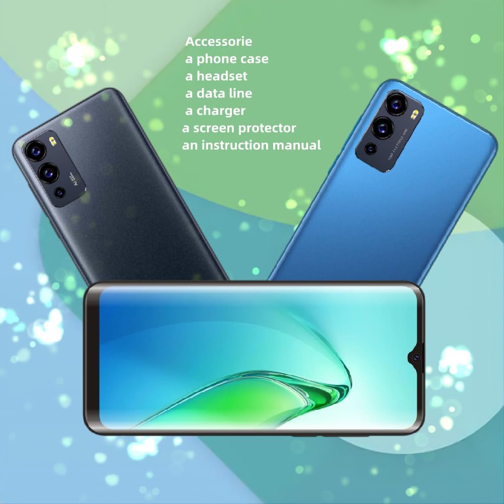 Pantalla de 6.52 pulgadas, Reno5Pro +, teléfono inteligente Android, tarjeta SIM dual, 1G RAM 16G ROM, solo compatible con banda de frecuencia de