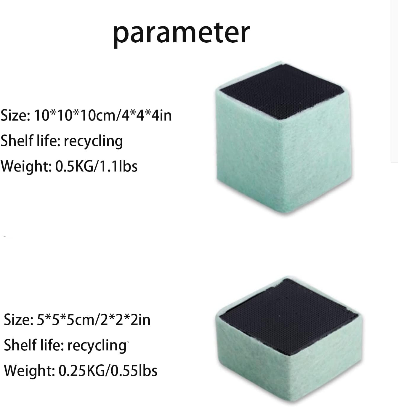 1 paquete de filtro de acuario + filtro de algodón, acuario de carbón activado para estanques, pecera, tanque de reserva para caballos, 3.9 x 3.9