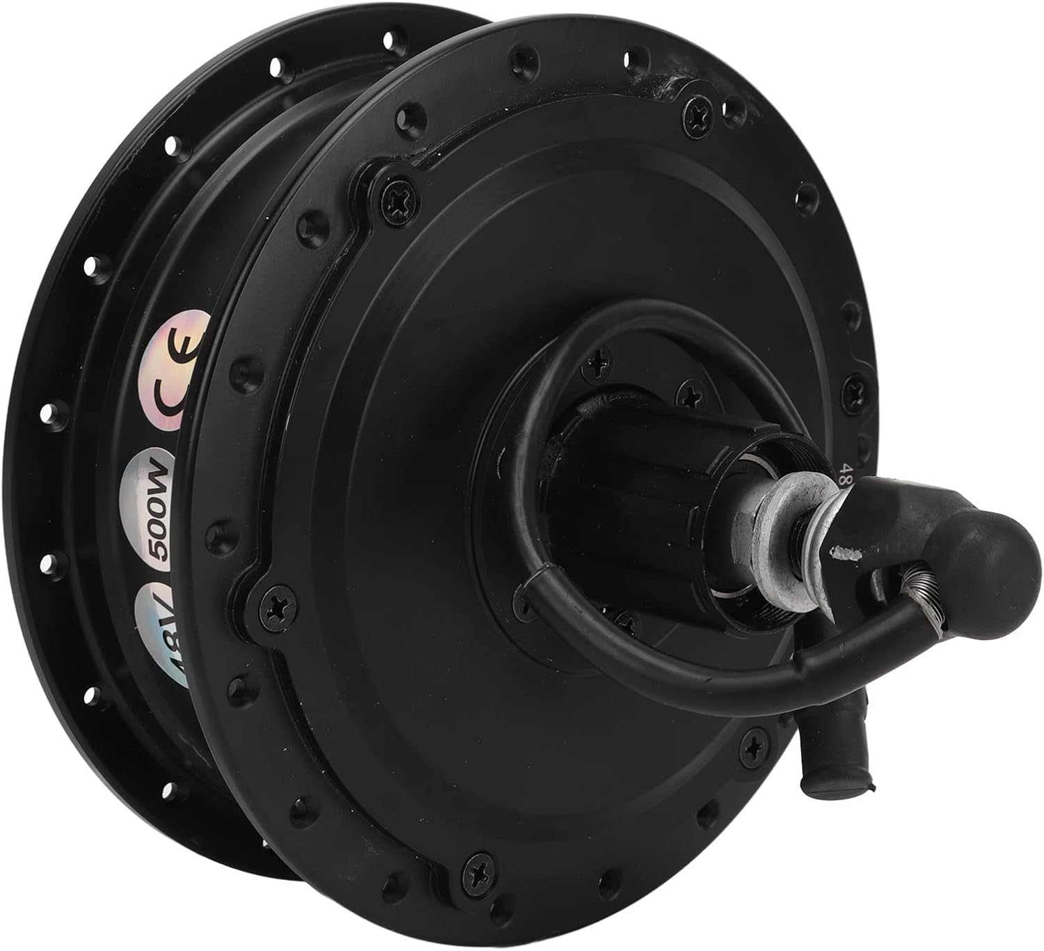 Fdit Kit de motor de cubo trasero de 48 V 500 W, modificación GD06 Kit de conversión de motor de cubo de bicicleta eléctrica con acelerador de