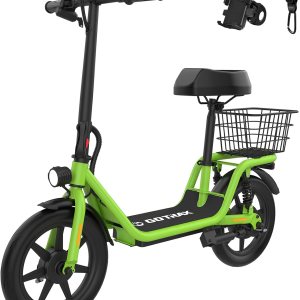 Gotrax FLEX Electric Scooter with Seat for Adult, 18.6Miles Range&15.5Mph Power by 400W Motor, 14″ Pneumatic Tire&Height Adjustable Seat, Foldable Gotrax FLEX Electric Scooter with Seat for Adult, 18.6Miles Range&15.5Mph Power by 400W Motor, 14″ Pneumatic Tire&Height Adjustable Seat, Foldable