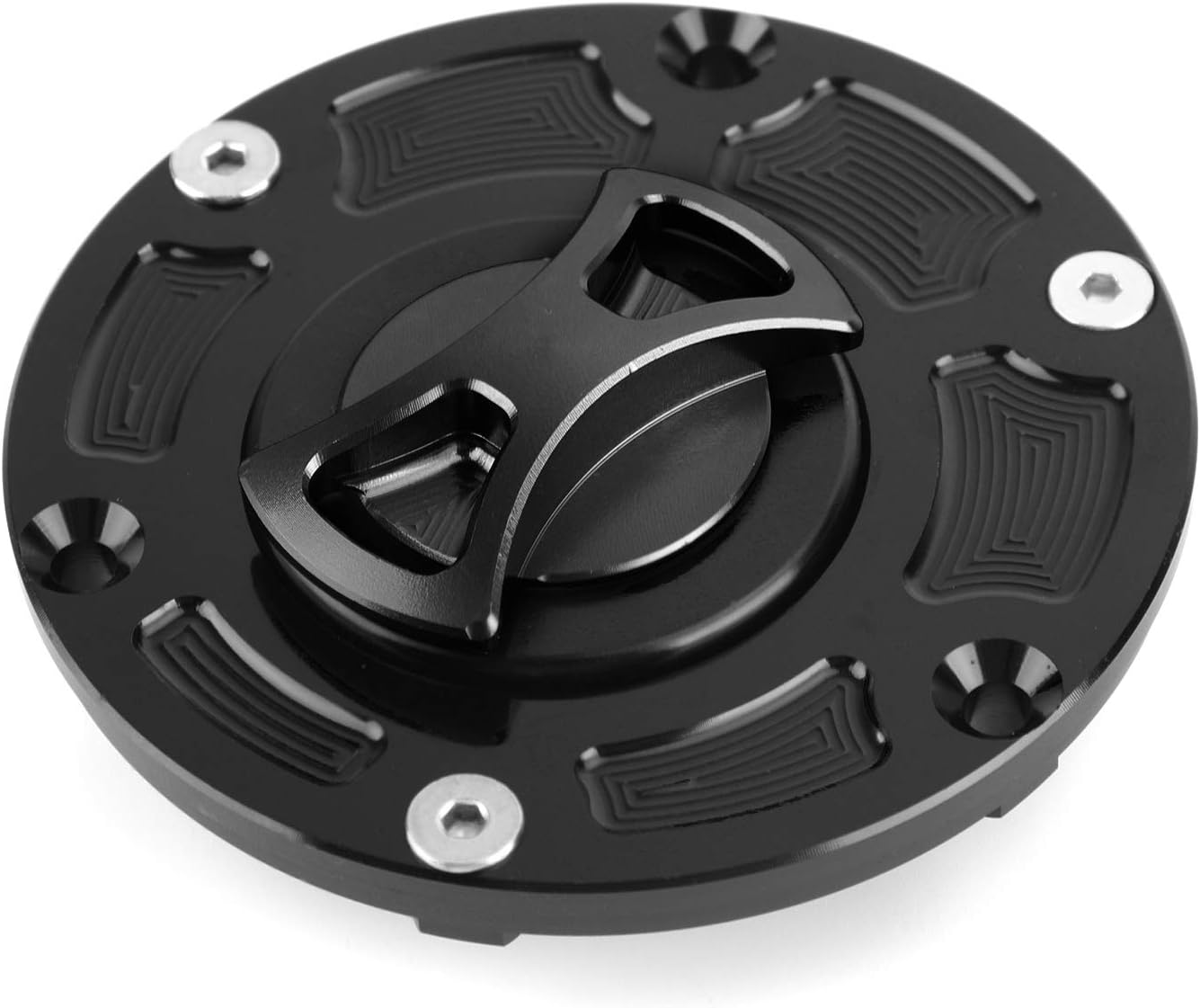 Topteng Tapa de gasolina de combustible sin llave de aluminio CNC para motocicleta Kawasaki EX250 Ninja 250R 2008-2014, ER250 2013-2016, Z250