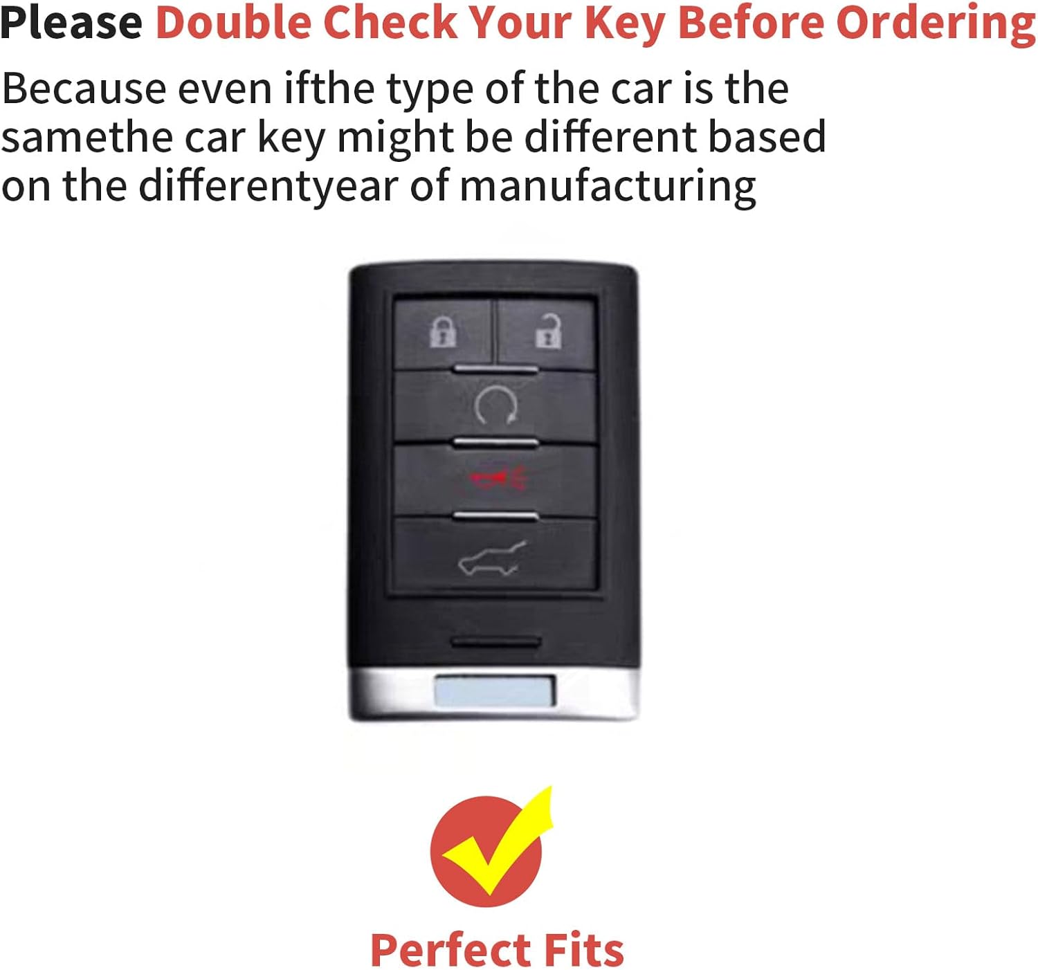 2 fundas para llavero Cadillac, protector de TPU suave a la moda, compatible con llave inteligente remota CT5 CT6 XTS XT4 XT5 ATS (funda de trabajo,