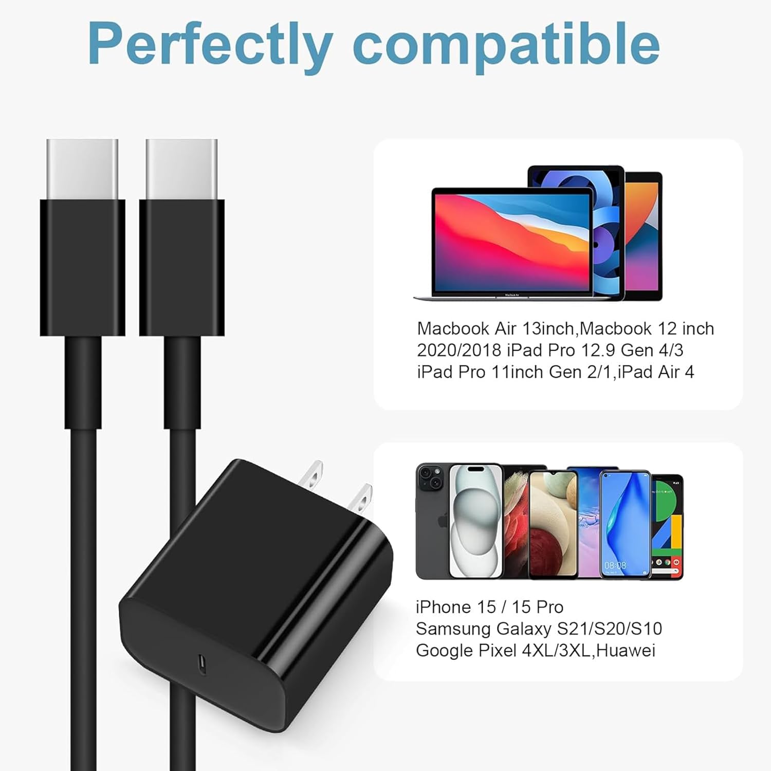 PRO 5ft USB-C Cable Compatible with Your Xiaomi 12S Ultra Hi Powered Cable (Black 1.5M)