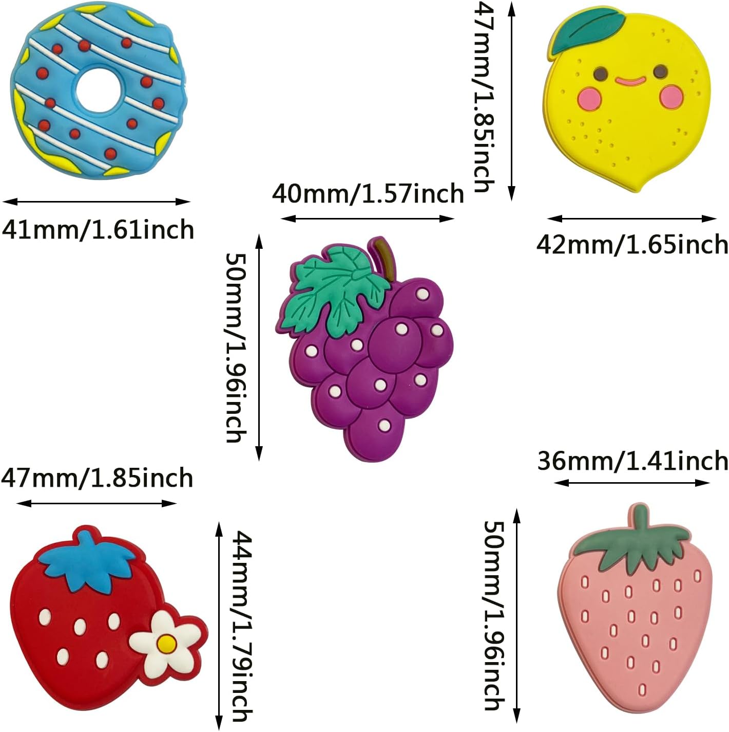 9 imanes de silicona para nevera de frutas, lindos imanes de frutas para refrigerador, imán para refrigerador de frutas, alimentos, frutas, imanes