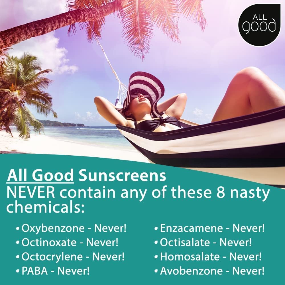 All Good Sport – Paquete de protector solar mineral y gel de aloe, amplio espectro UVAUVB, resistente al agua, incluye (1) barra de mantequilla SPF