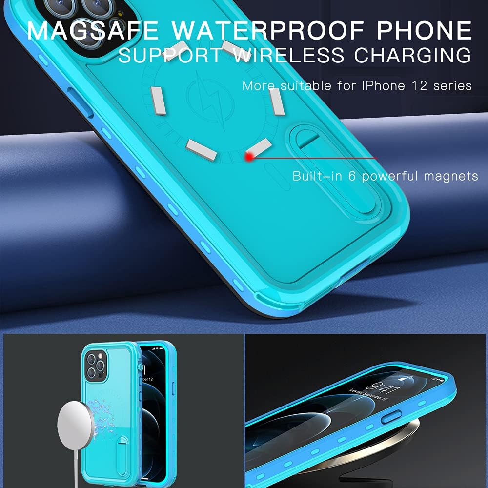 Zimu Joy Funda impermeable para iPhone 13, IP68, a prueba de polvo, a prueba de golpes, con protector de pantalla integrado (no para iPhone 13 Pro),