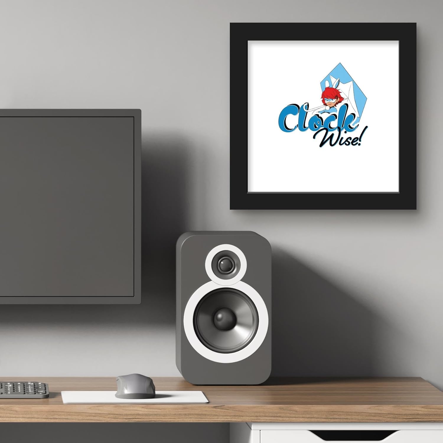 Trends International Gallery Pops Miraculous Tales of Ladybug & Cat Noir – Póster de pared Bunnix Clock Wise, 12.00 x 12.00 pulgadas, versión de