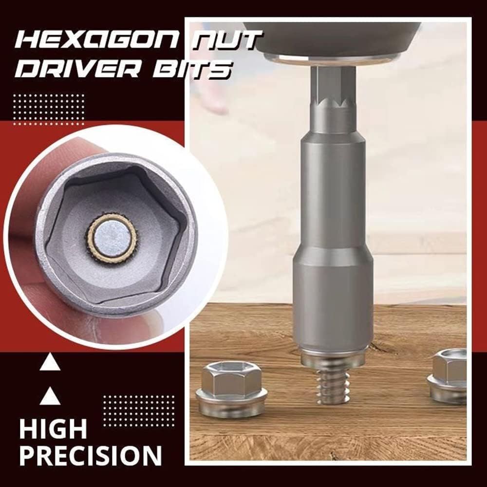 Utoolmart Broca de cambio rápido de 14 de pulgada con vástago hexagonal de 0.512 in, 2 piezas de longitud de 2.559 in, métrica con magnética, 2