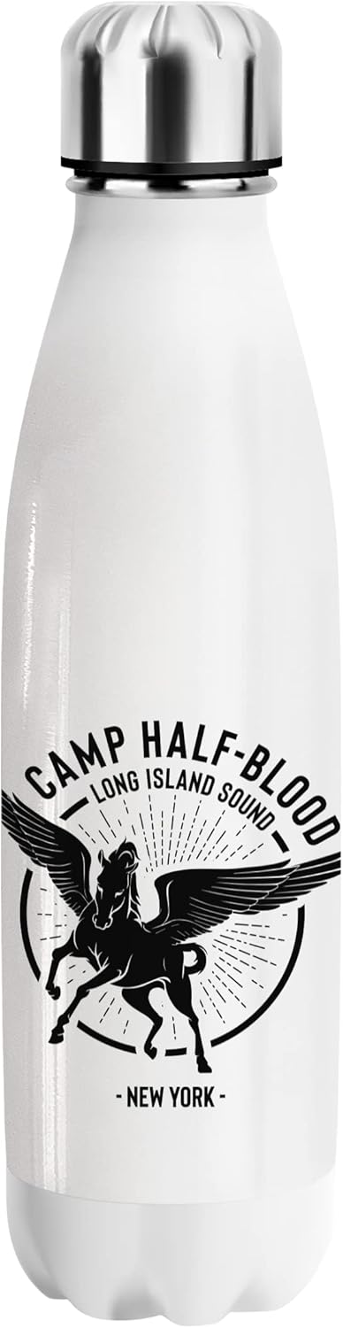 Botella de agua Camp Half Blood Percy Jackson, divertida botella de acero inoxidable