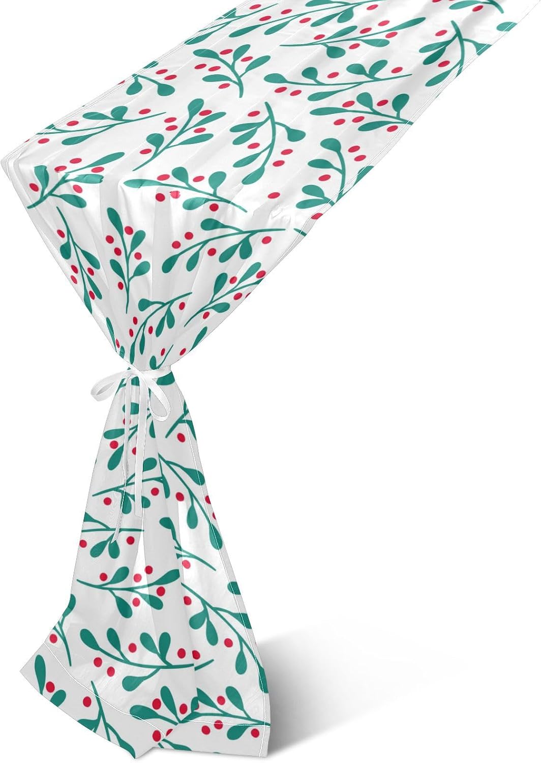 Christmas Mistletoe Berry Table Runner Fall Table Runner for Desk Decor Christmas Table Runner 120 Inches Long