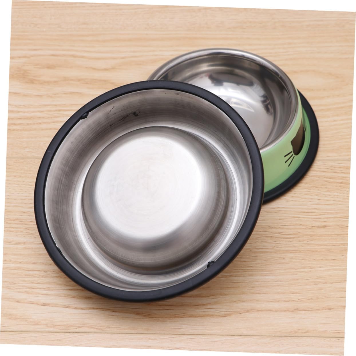 ABOOFAN Tazón de acero inoxidable para perros, cuencos antideslizantes para perros, comedero para mascotas, cuenco para mascotas, tazón de comida