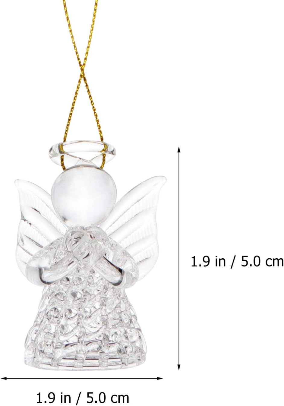 Amosfun Colgante de ángel de la guarda colgante de ángel de cristal para espejo trasero de coche, adorno de bendición colgante, accesorios de