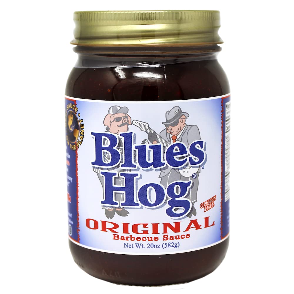 Blues Hog Muestreador grande para barbacoa prémium (paquete variado de 5 con 4 salsas diferentes y 1 frotamiento)